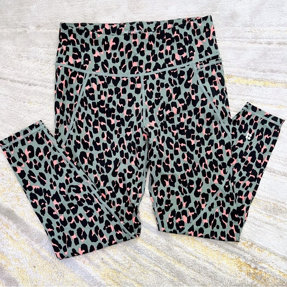 Sweaty Betty Leopard Print Power Pocket Workout Leggings size 8 Medium - Picture 13 of 15